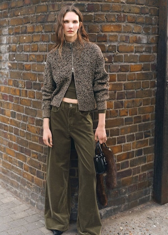 MANGO Strickjacke 'Salty' in Braun