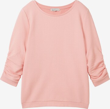 TOM TAILOR DENIM Sweatshirt in Pink: predná strana