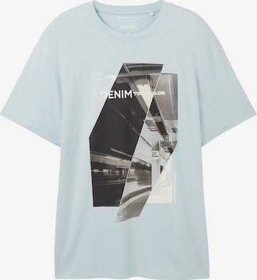 T-Shirt TOM TAILOR DENIM en bleu : devant