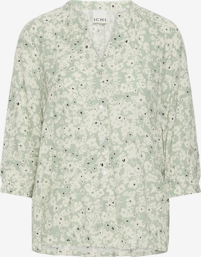 ICHI Bluse 'IHMARRAKECH' in XS in beige / marine / hellgrün, Produktansicht