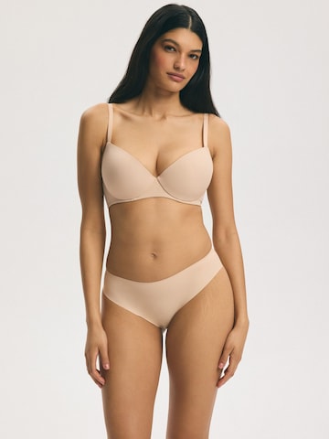 ESOTIQ - Push-up Sujetador 'Push-up-BH Kassidy, glatte T-Shirt-Cups, herausnehmbare Polster' en beige
