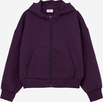 s.Oliver Zip-Up Hoodie in Purple: front