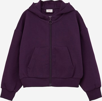 s.Oliver Sweat jacket in Purple: front