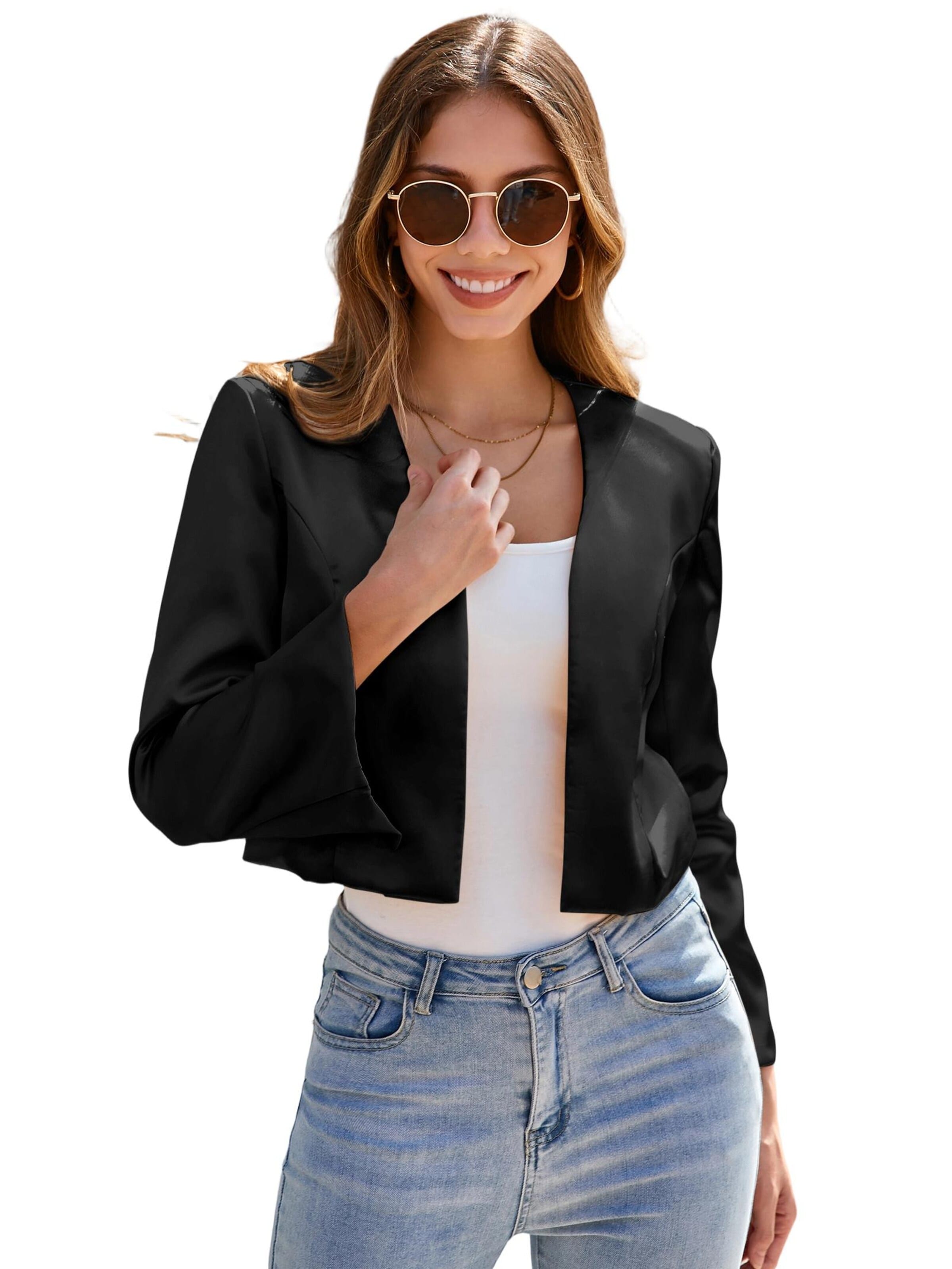 Yesfashion Marynarka w kolorze czarny