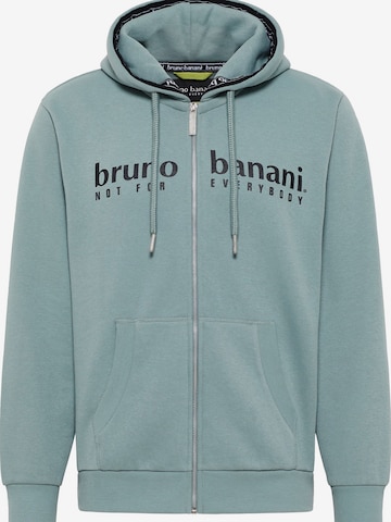 BRUNO BANANI Zip-Up Hoodie ' BRYAN ' in Grey: front