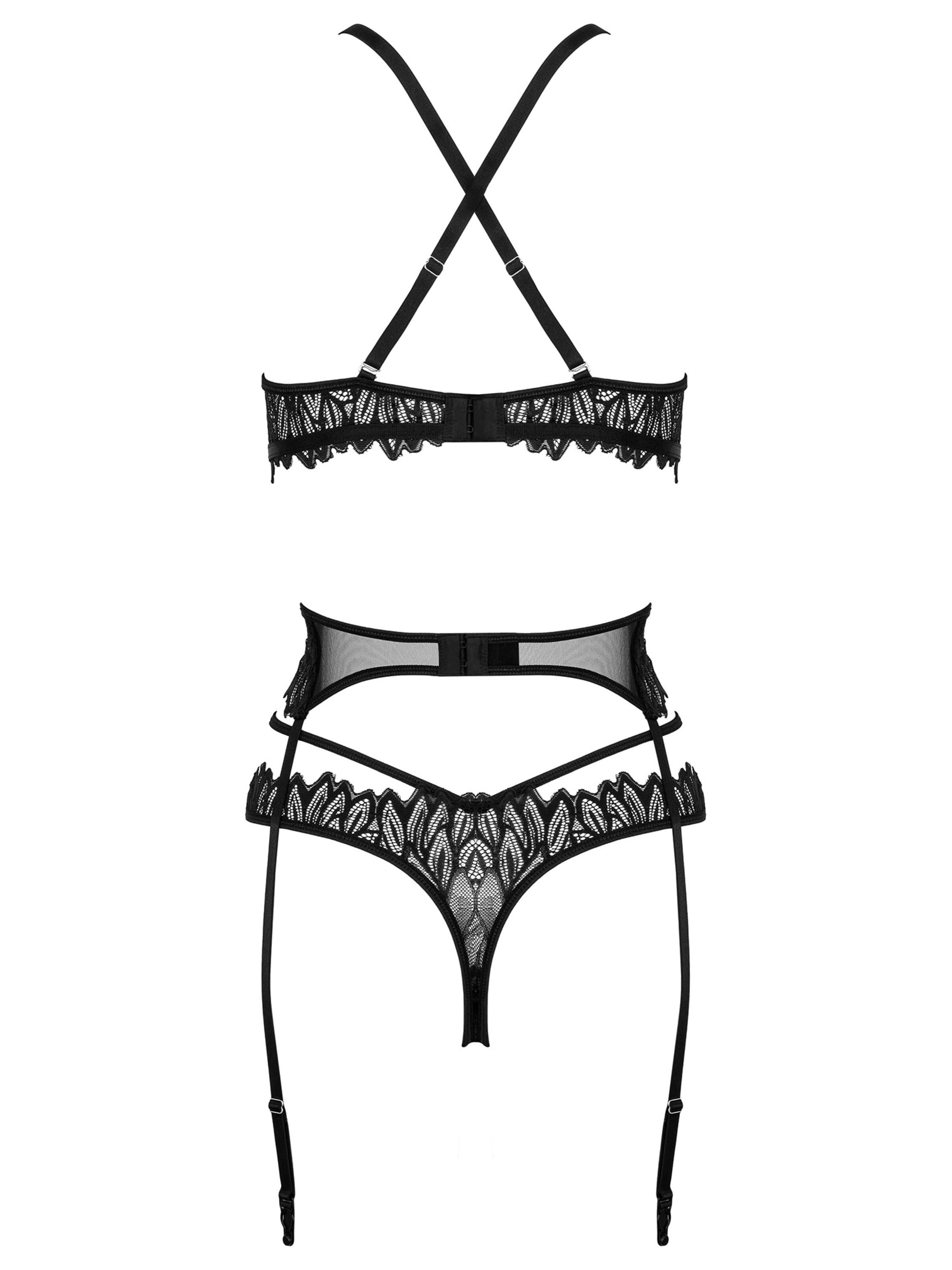 KOTEK Balconette Underwear Sets 'THP102' in Black