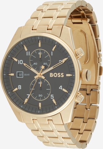 BOSS Analoog horloge 'SKYTRAVELLER' in Goud: voorkant