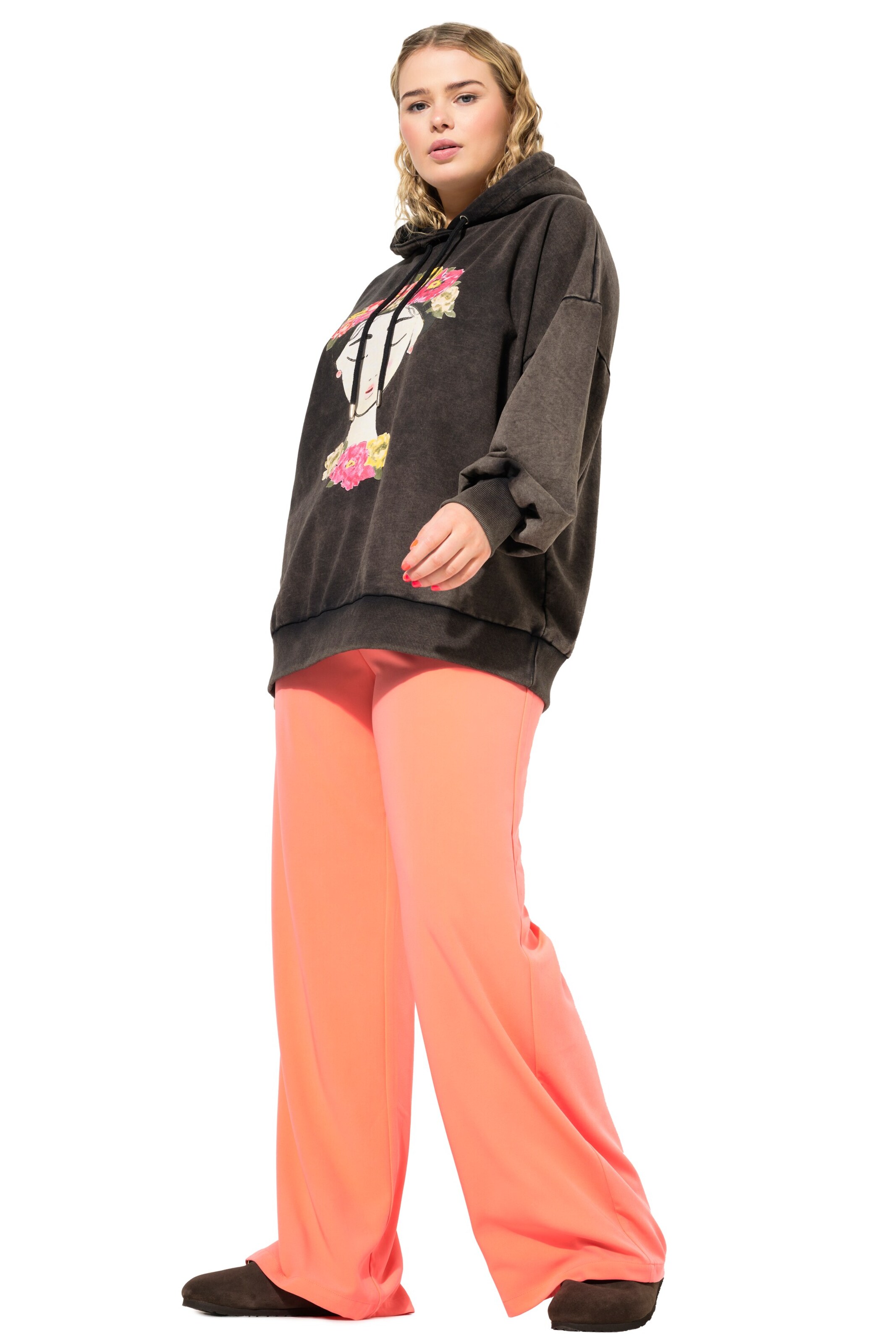 Studio Untold Wide leg Trousers in Orange: front