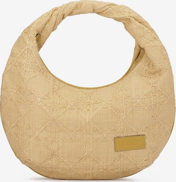 Borsa a mano di Kazar in beige: frontale