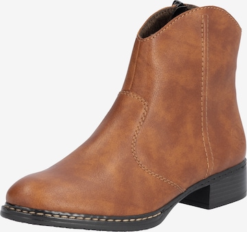 Rieker Enkellaarsje in Bruin: voorkant