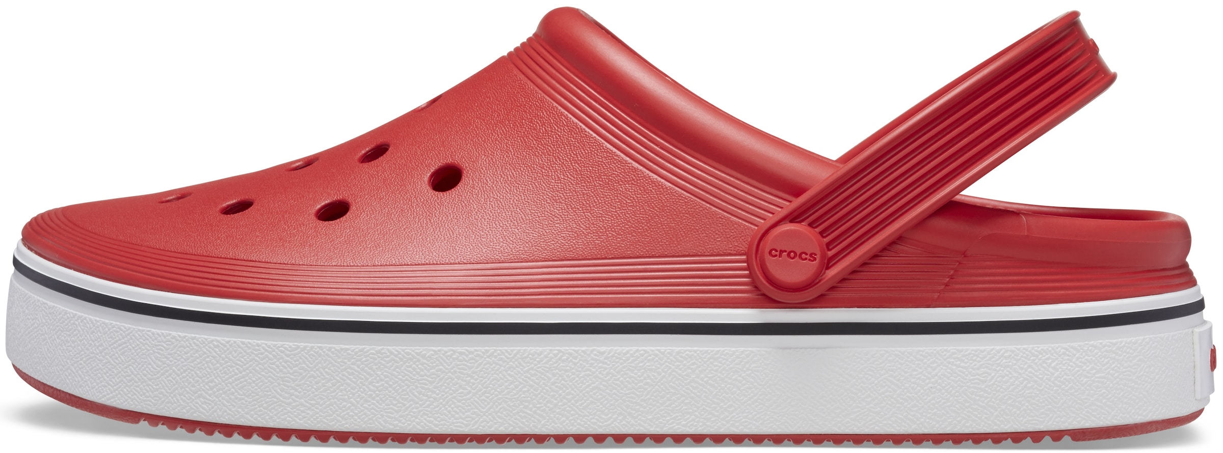 Red 2025 platform crocs