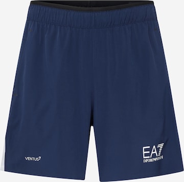 Regular Pantalon de sport EA7 Emporio Armani en bleu : devant