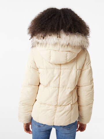 Bershka Winter jacket in Beige