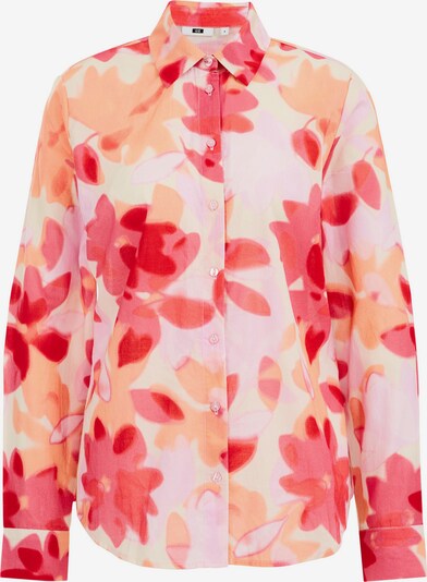 Bluză WE Fashion pe portocaliu piersică / roz zmeură / roz pastel / roșu, Vizualizare produs