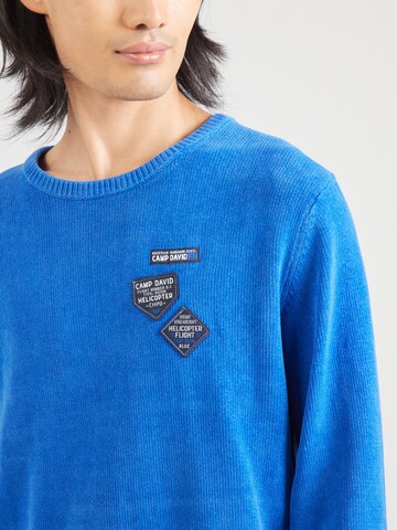 CAMP DAVID Pullover in Blau