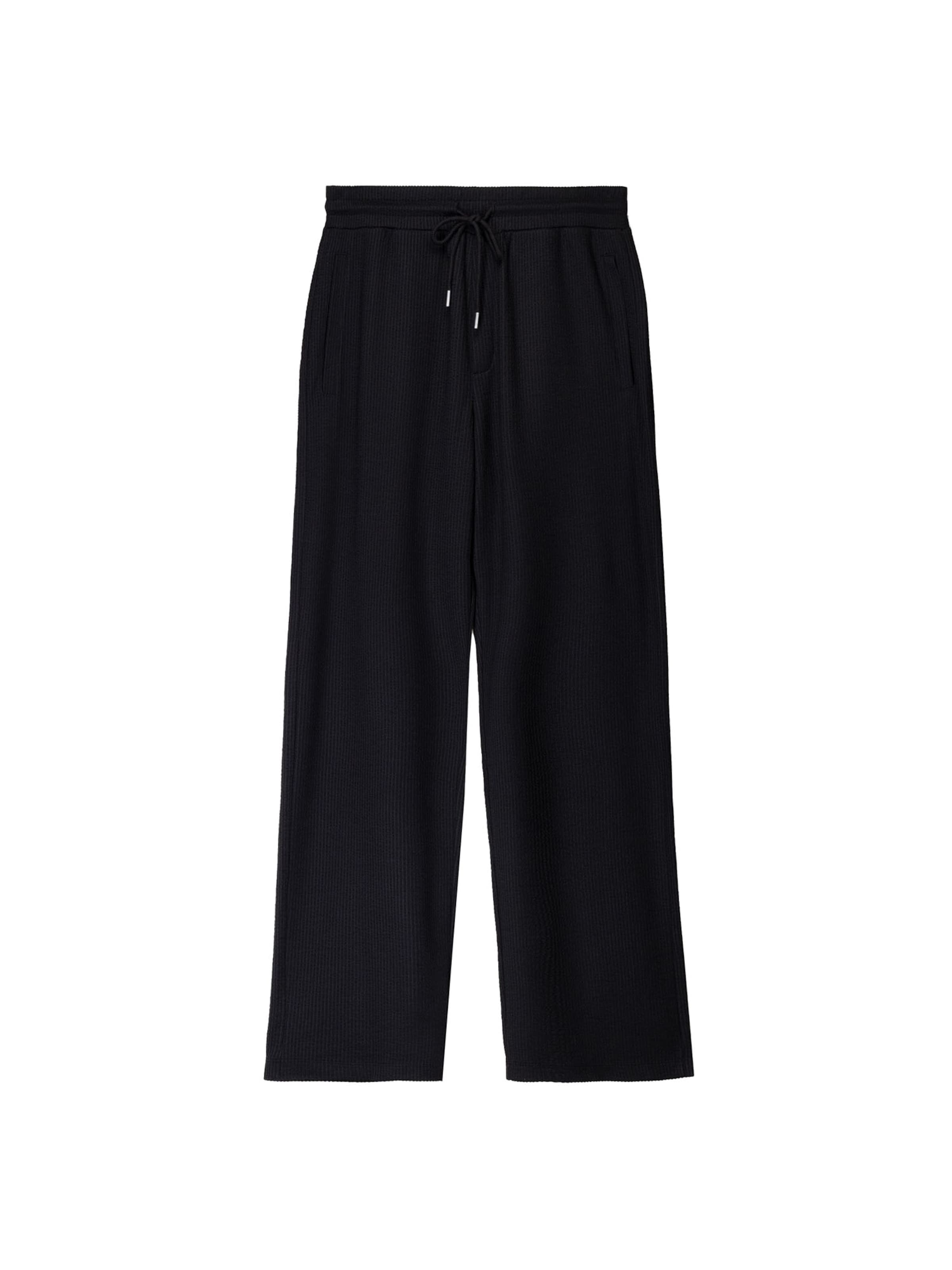 Bershka Bő szár Nadrág - fekete: elől