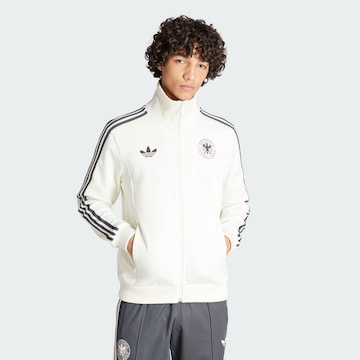 ADIDAS ORIGINALS Zip-Up Hoodie in White: front