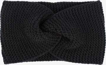 styleBREAKER Headband 'Krausstrick Stirnband Twist Knoten' in Black: front