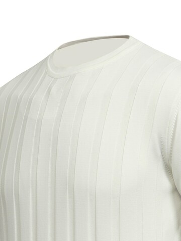 Cizgi Triko Shirt‌‌‌‌‌ in Weiß