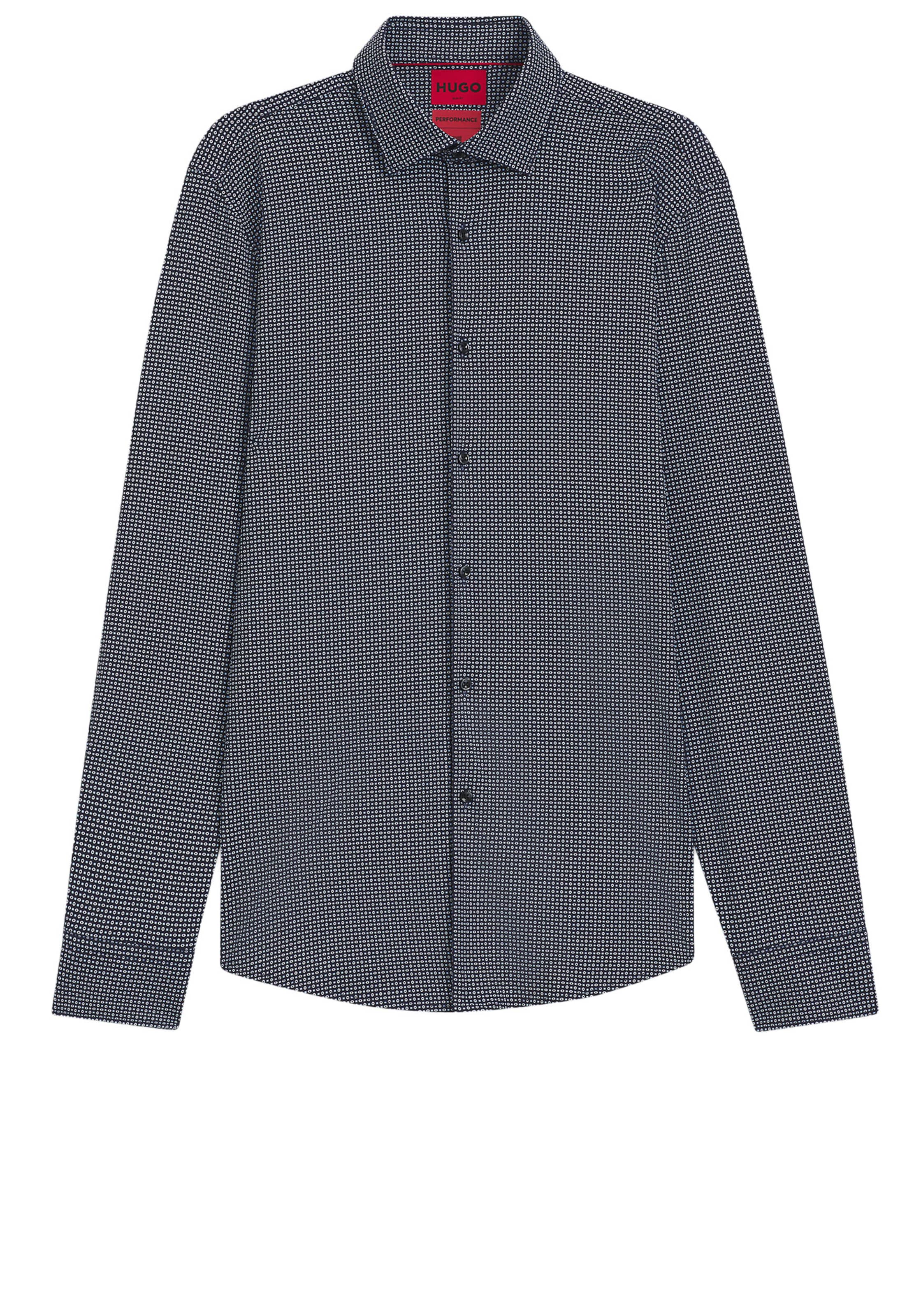 HUGO Button Up Shirt 'Kenno' in marine blue / White, Item view