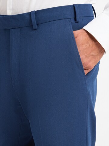 Finshley & Harding Slimfit Bügelfaltenhose 'Kalifornia' in Blau