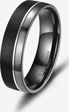 MARRYA Ring 'MARRYA Ehering BT-07 aus Black Titanium' in Grey: front