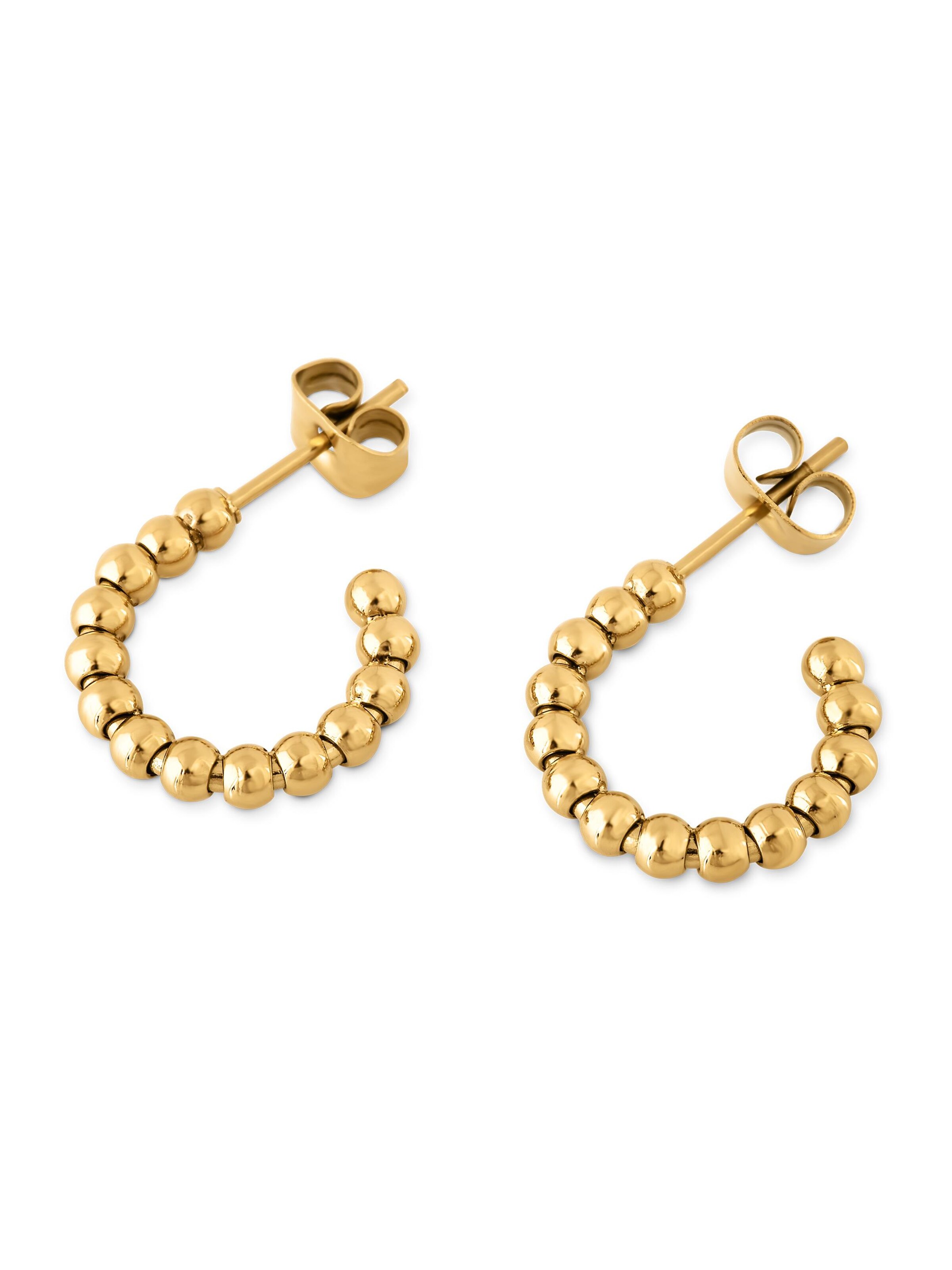 Akitsune Earrings 'Delight' in Gold: front