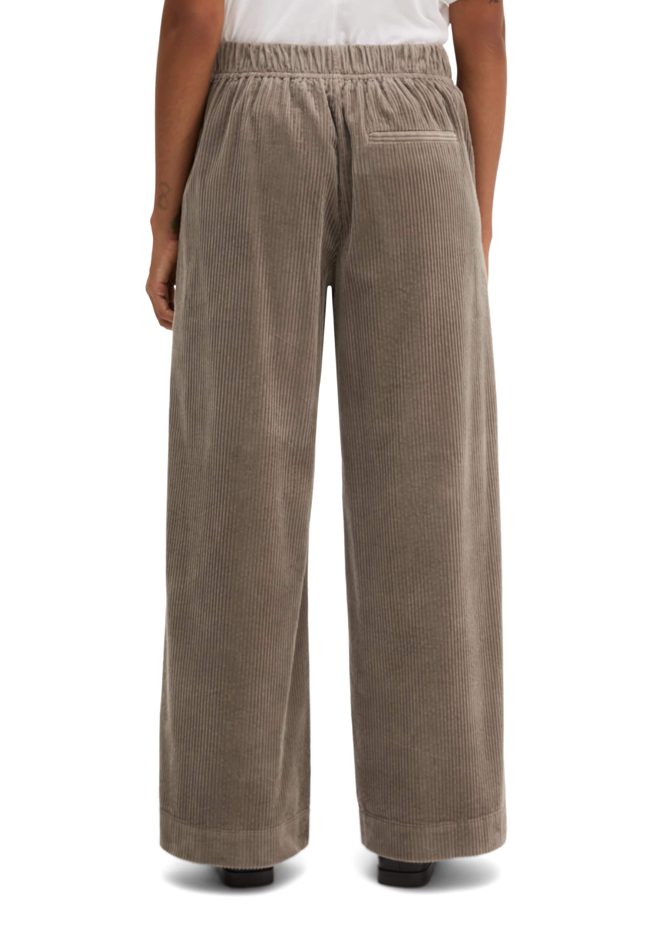 Marc O'Polo Wide leg Broek in Bruin