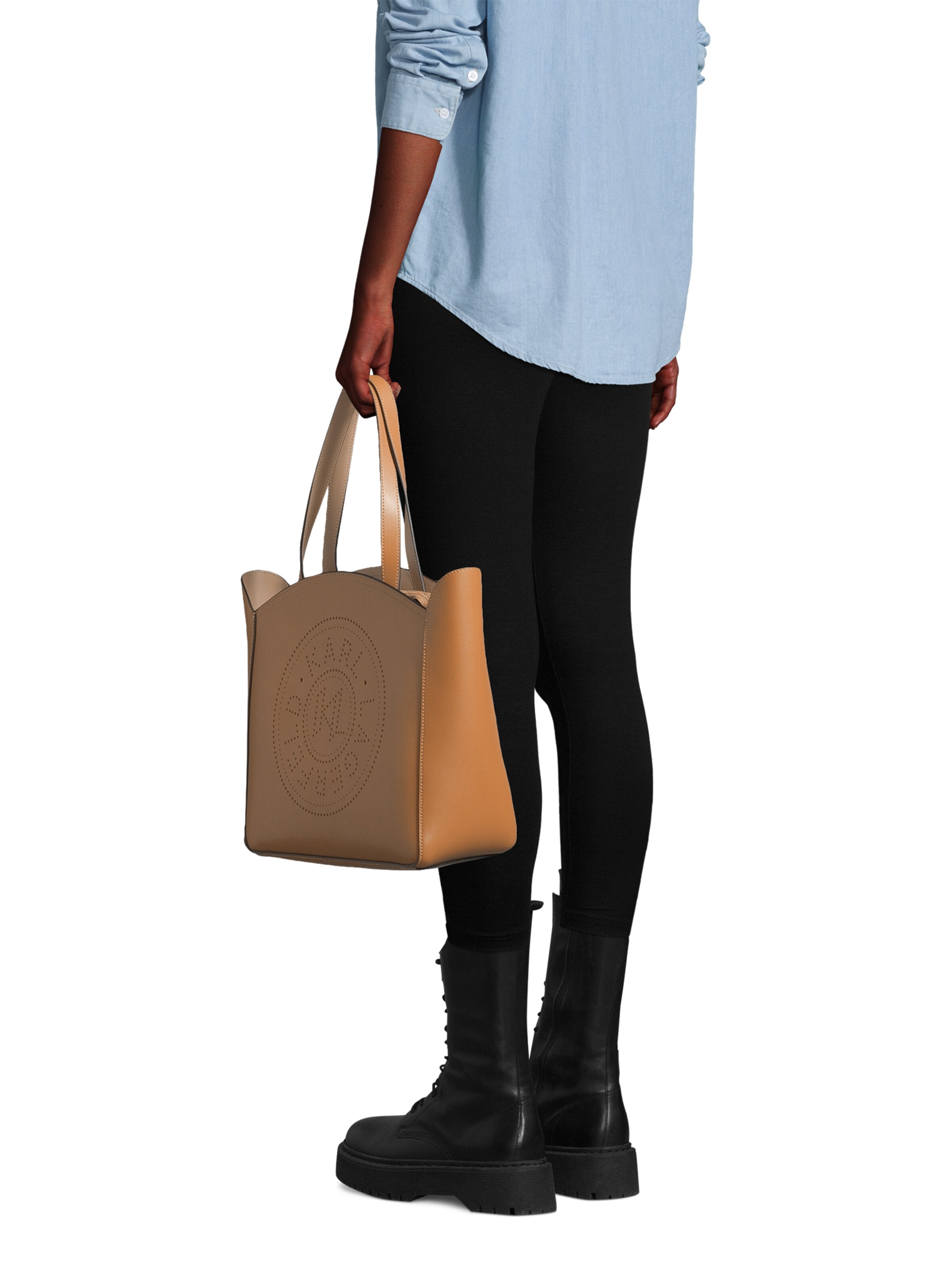 Karl Lagerfeld Μεγάλη τσάντα 'Essentials' σε καφέ