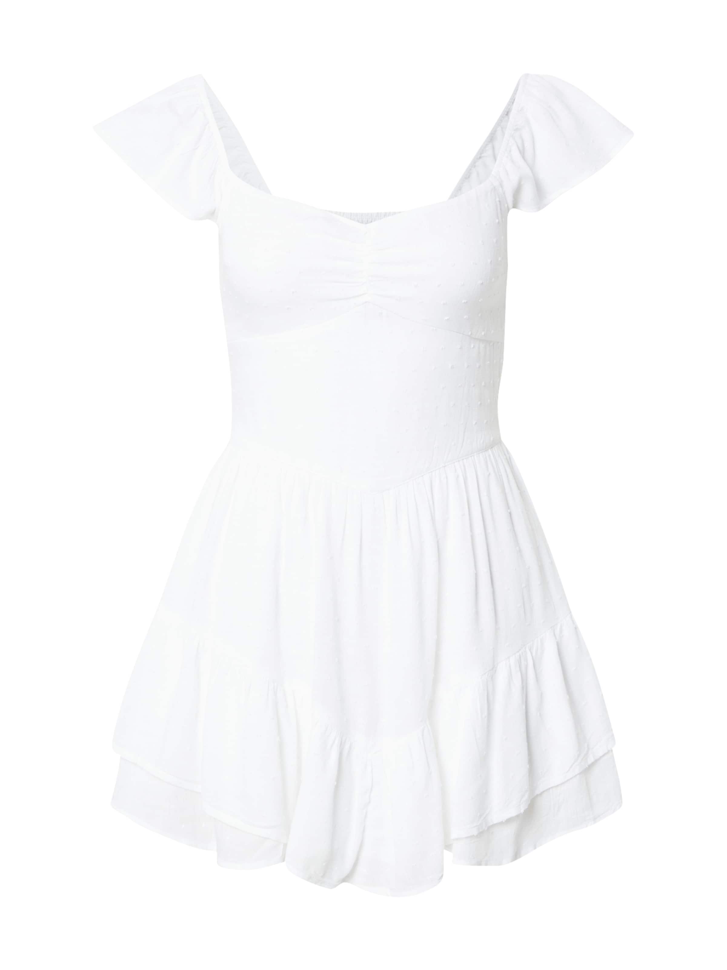 HOLLISTER - Vestido en blanco: frente