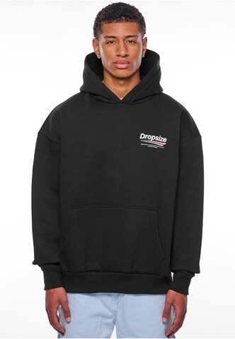 DropsizeSweater majica - crna boja: prednji dio