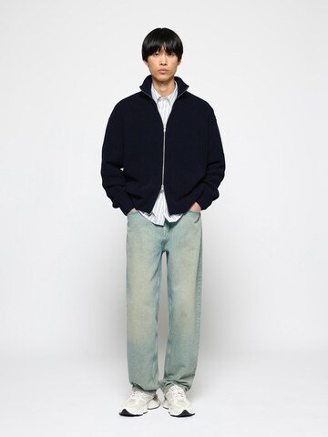 Burocs Knit Cardigan 'Zip' in Blue