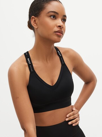 Bustier Soutien-gorge de sport Next en noir : devant