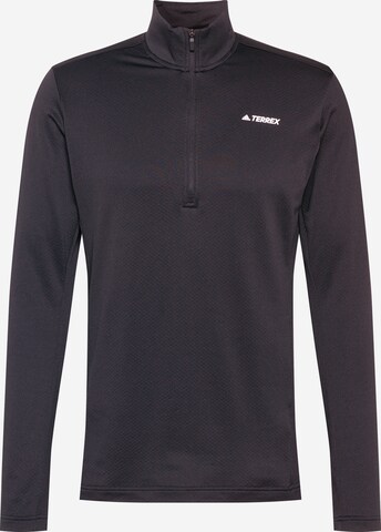 ADIDAS TERREX Sportpullover 'Everyhike Fleece' in Schwarz: predná strana