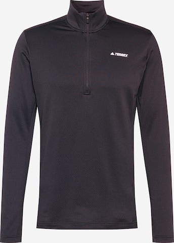 ADIDAS TERREX Athletic Sweater 'Everyhike Fleece' in Black: front