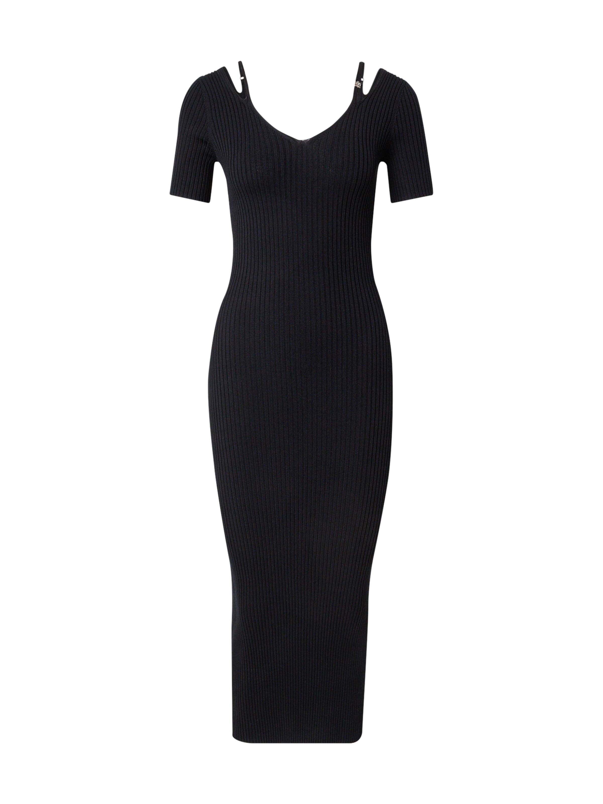 HUGO Pletené šaty 'Shaty' - Čierna: predná strana