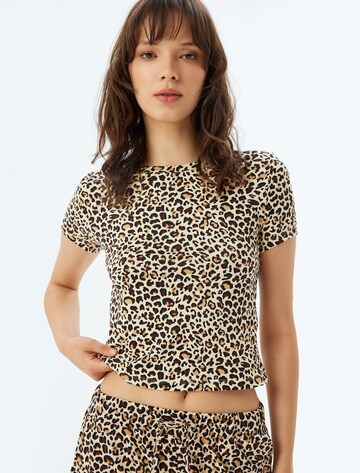 Koton Pajama Shirt in Beige: front