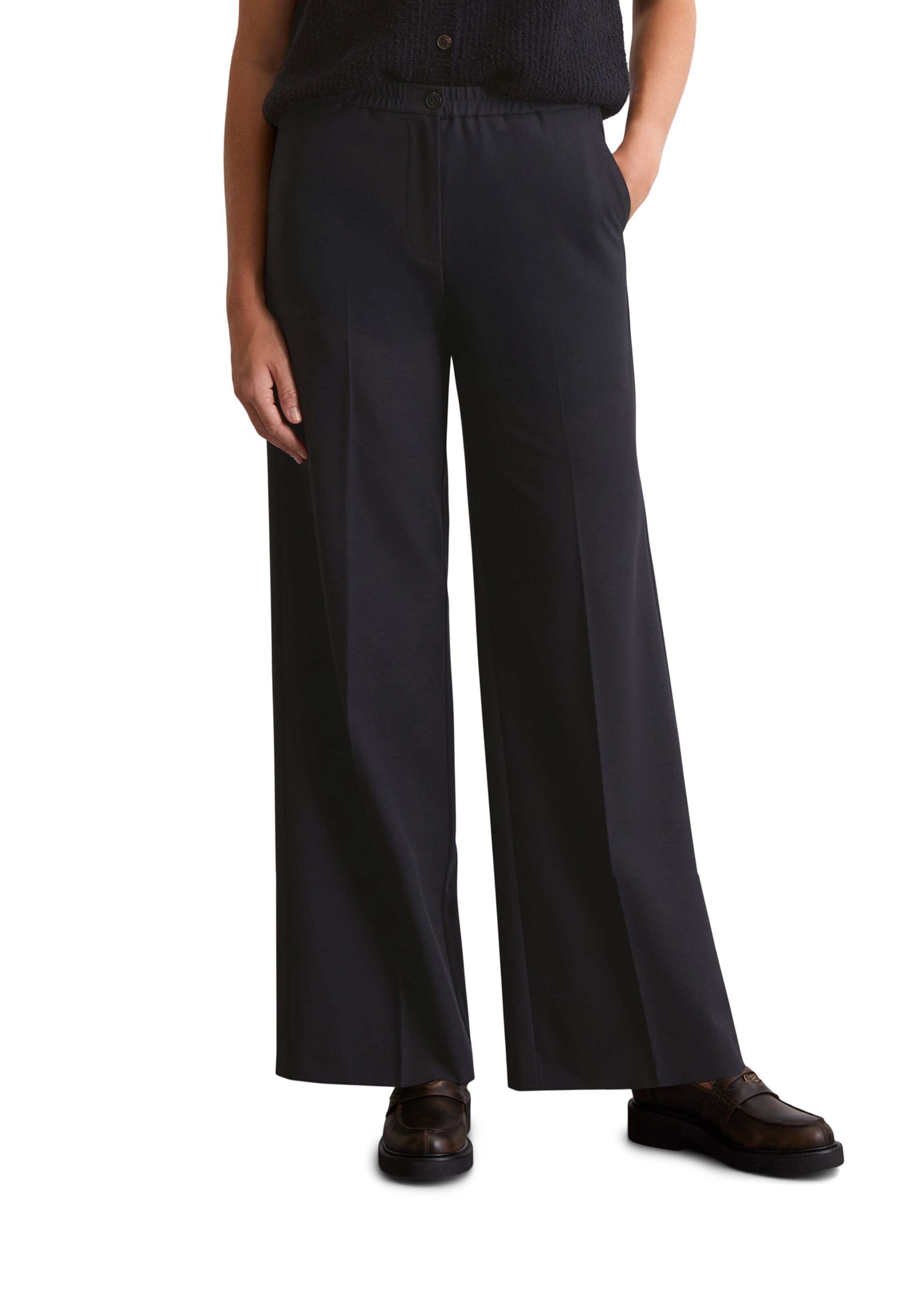 Marc O'Polo Свободный крой Брюки со складками в Синий: спереди