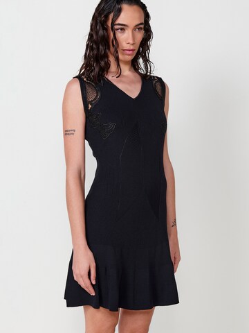 KOROSHI Knit dress in Black: front