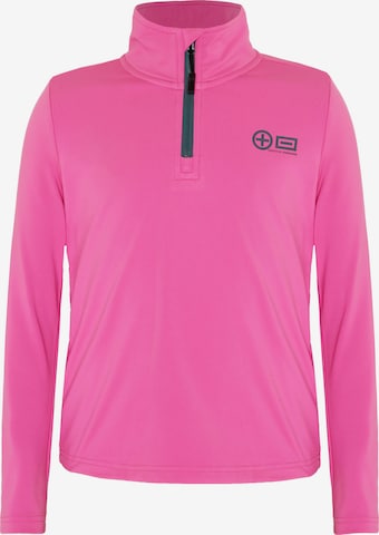 CHIEMSEE Athletic Fleece Jacket ' mit PlusMinus-Print ' in Pink: front