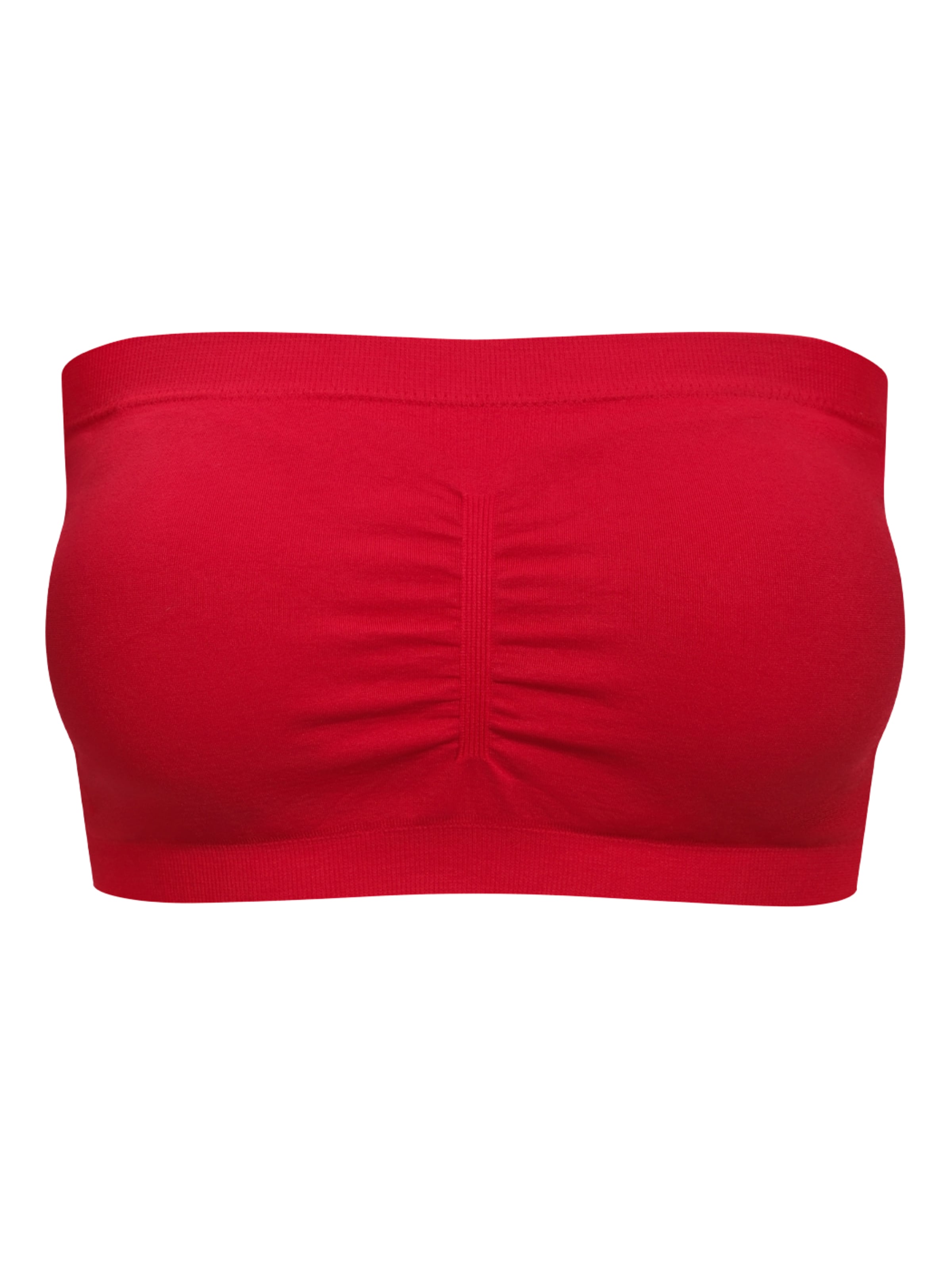 cfab by creamy fabrics Bandeau Bra in Red