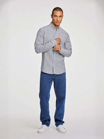 Coupe regular Chemise Lindbergh en bleu