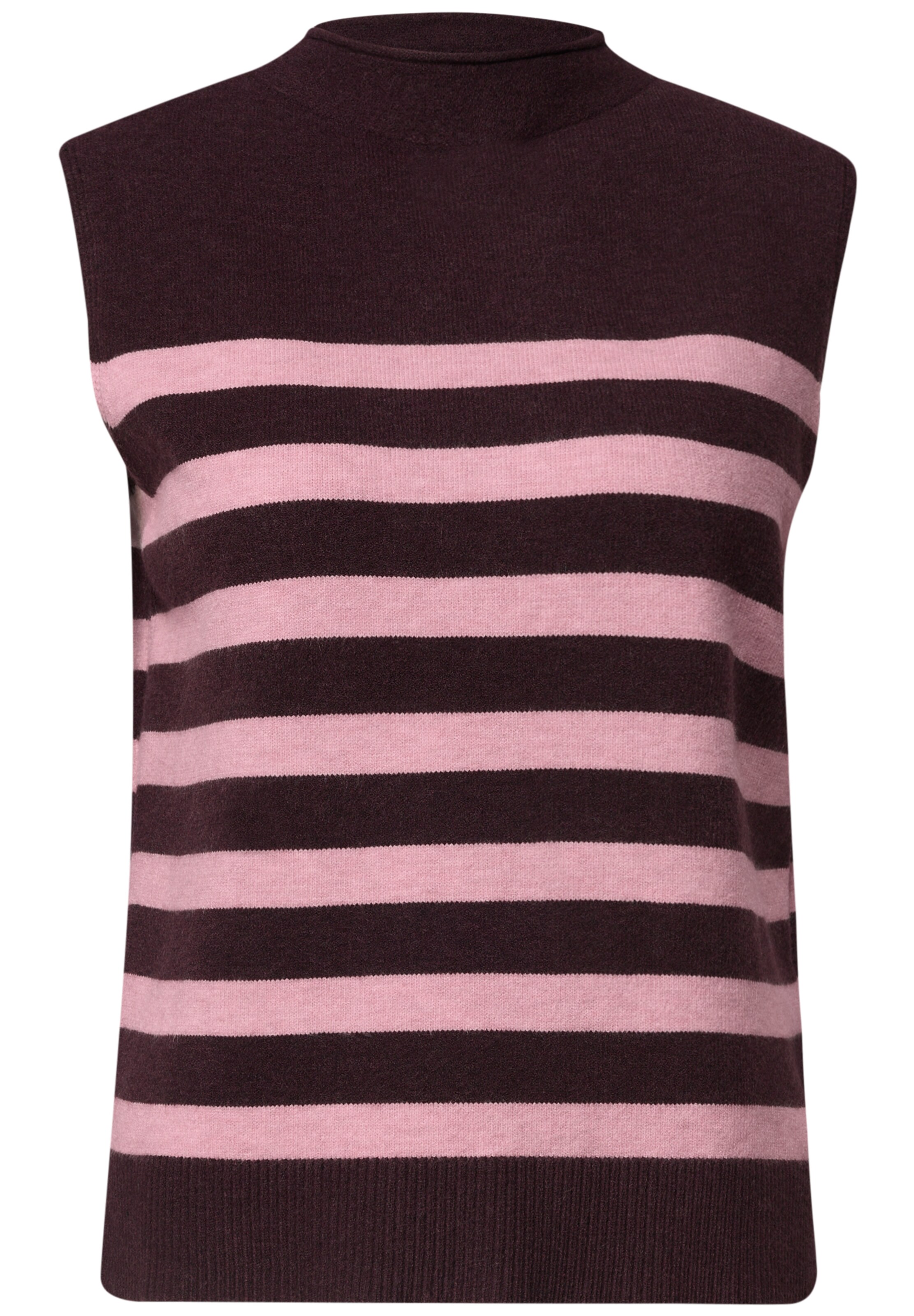 STREET ONE Pullunder mit Turtle Neck und Rollkanten in XS in rostrot, Produktansicht