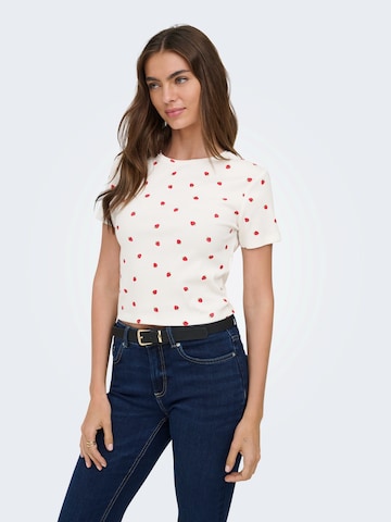 ONLY Футболка 'ONLFENJA' в Белый: спереди