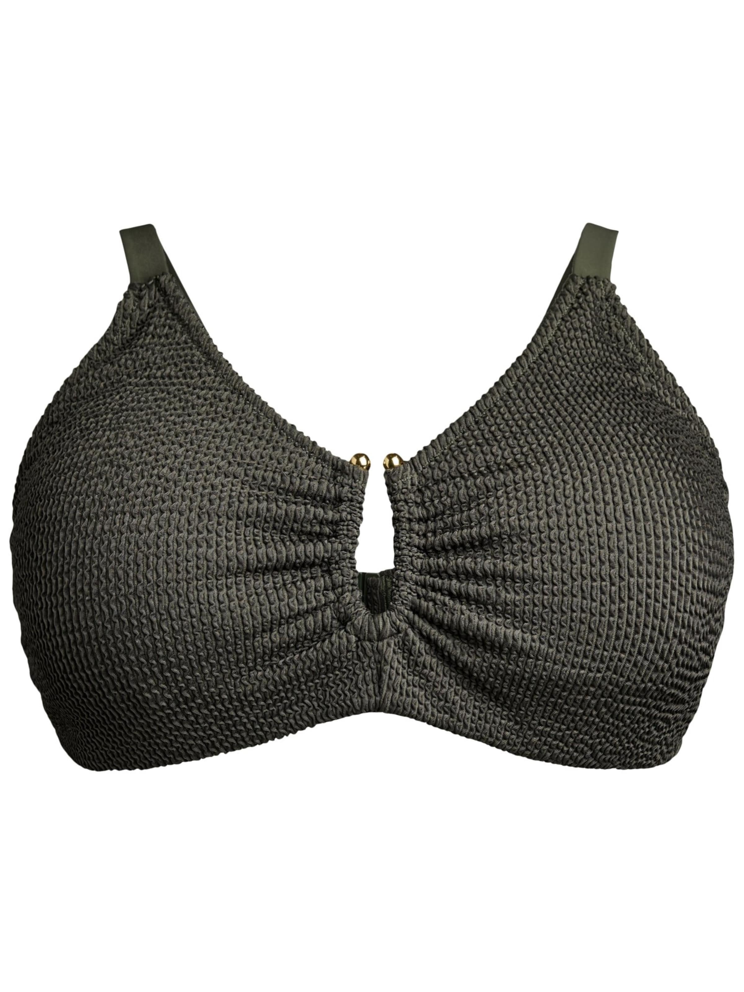 Swim by Zizzi Бюстгальтер под футболку Верх бикини 'Slina' в Зеленый: спереди