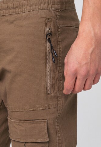 INDICODE JEANS Regular Cargobroek 'Dennis' in Bruin