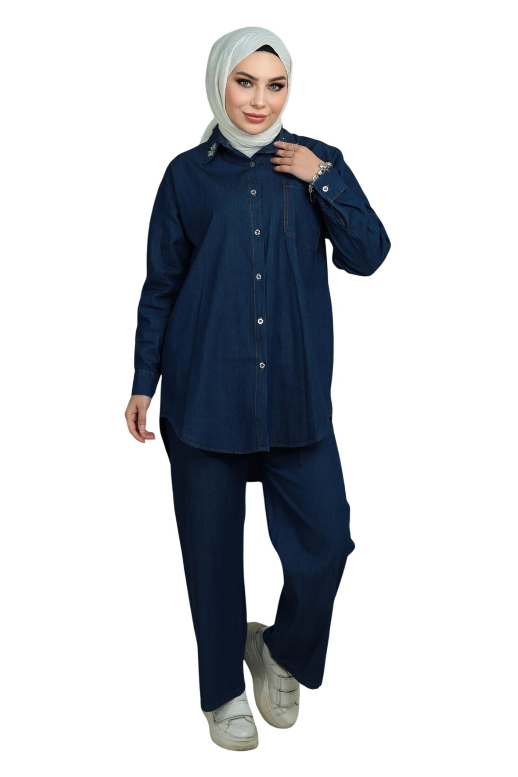 MODAMIHRAM Hosenanzug in Blau: Vorderseite