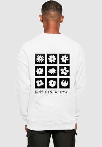 Sweat-shirt 'Rebirth And Renewal' Merchcode en blanc : devant