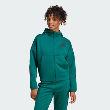 Veste de survêtement 'Z.N.E.' ADIDAS SPORTSWEAR en vert : devant