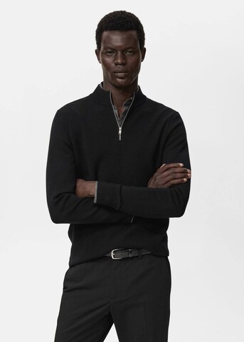 MANGO MAN Pullover 'Luxusp' in Schwarz: Vorderseite